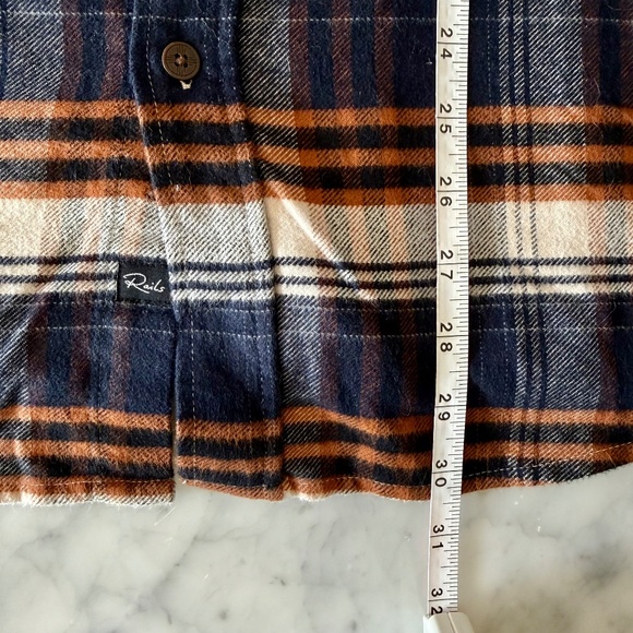 NWT Rails Forrest Heavy Flannel Shirt | Men’s XL | Oat Umber Steel Cotton - Picture 10 of 10
